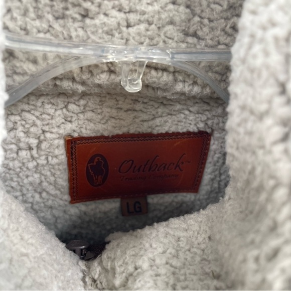 Outback Trading Company Jacket Coat Size Large Brown Duffle Closure Sherpa Lined - Picture 7 of 12